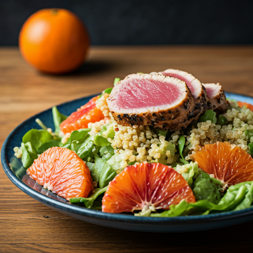 sear tuna blood orange